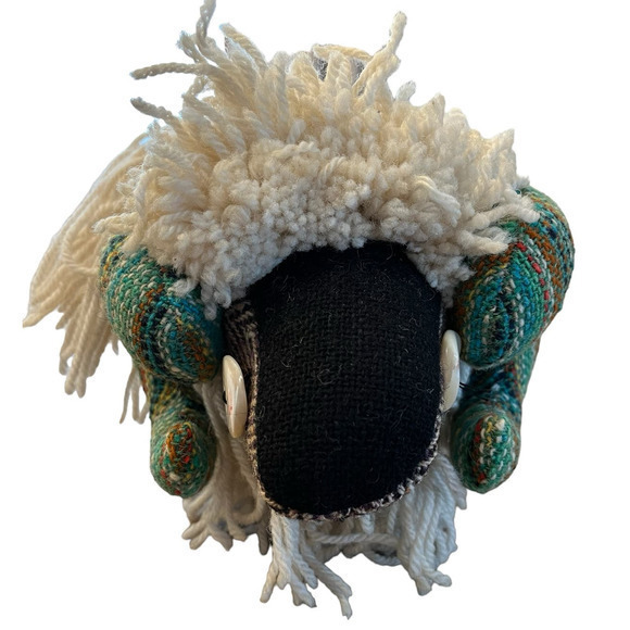 Jeans of Donegal Handmade Tweed Stuffed Ram Folk Art Wool Irish - Picture 5 of 7